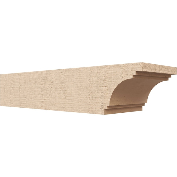 Ekena Millwork 6in. W x 4in. H x 20in. L Pescadero Woodgrain TimberThane Rafter Tail, Primed Tan RFTUR06X04X20PECRCPR - main